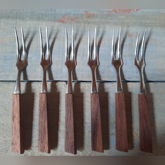 Vintage Mini Cocktail Forks Appetizer Bar Hors D'oeuvre - Picture 3 of 14